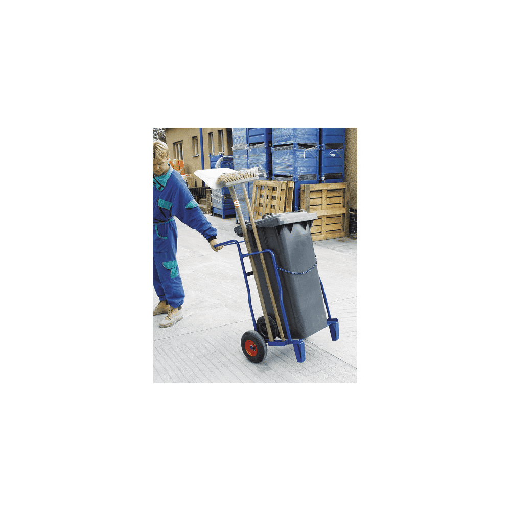 Chariot de nettoyage pour une manipulation facile des conteneurs à déchets plastiques - 120 litres