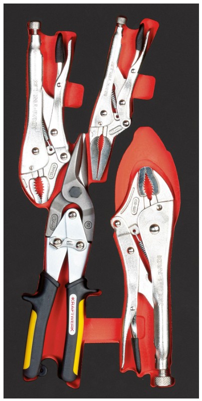 KRAFTWERK PRO LINE EVA Zangen-Einlage, 200 x 400 mm, 4-teilig