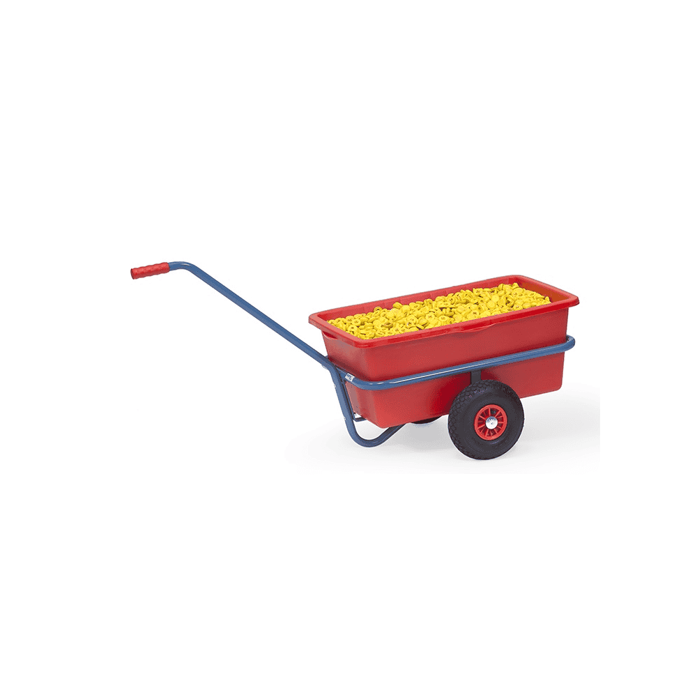 Fetra Handwagen mit Kunststoffmulde, pulverbeschichtet blau RAL 5007
