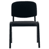 Chaise visiteur Arws C20, empilable, dossier et assise en tissu, noir