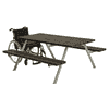 PLUS Alpha Ensemble de mobilier de jardin RePlast, noir, disponible en plusieurs modèles