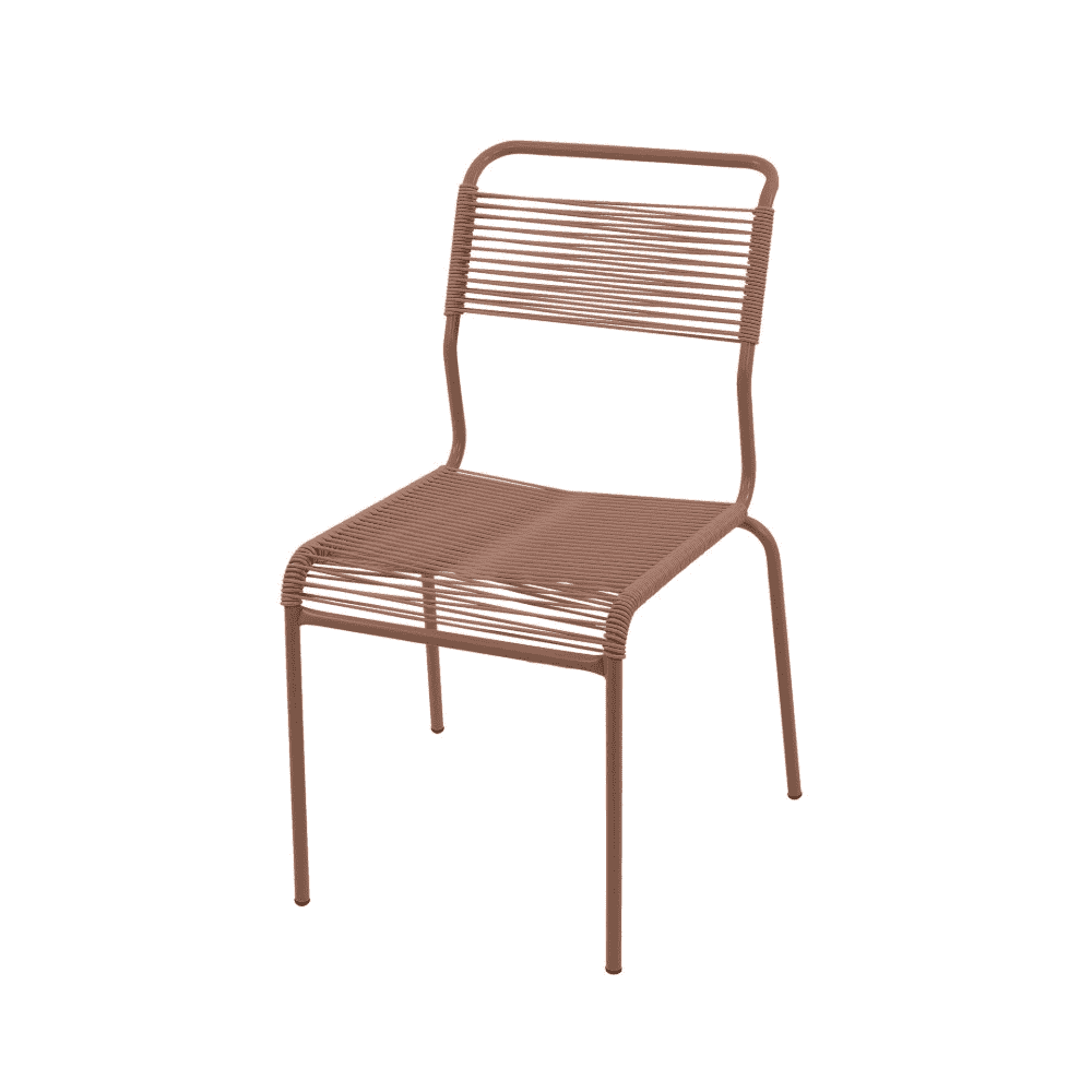 Schaffner Chaise Spaghetti Säntis sans accoudoirs, en tube d'acier galvanisé et revêtu, disponible en plusieurs versions