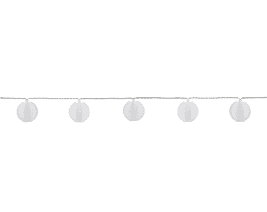 Steffen GardenLine LED Lampion-Lichterkette warmweiss, 5.5 m, 10 x 0.06 W, 2700K, IP55