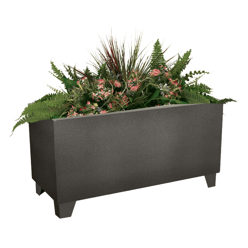 Pot de fleur carré en acier