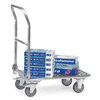 Fetra Chariot pliable en aluminium, capacité de charge totale 200 kg, deux dimensions différentes