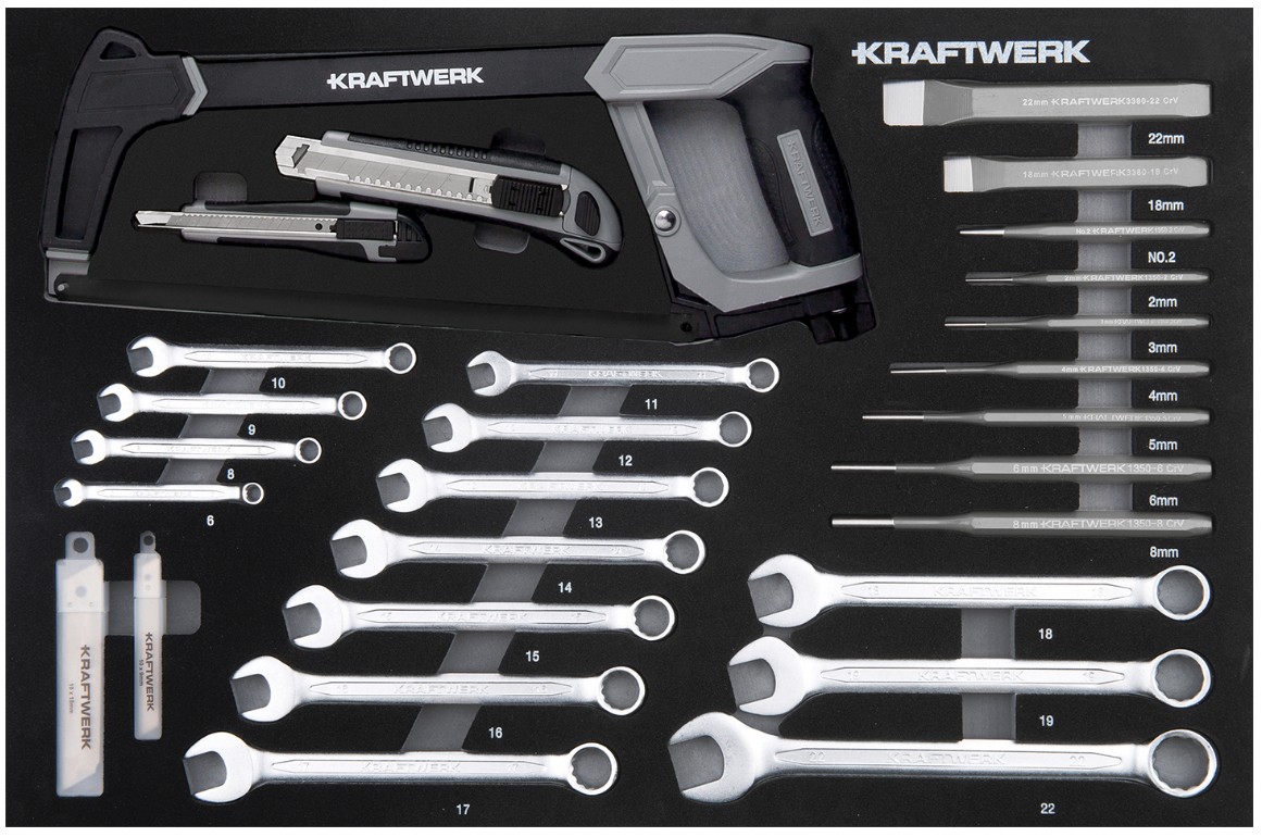 KRAFTWERK BT700 Werkstattwagen BASIC, 7 Schubladen, 337-teilig, inkl. Werkzeug, in 2 Farben