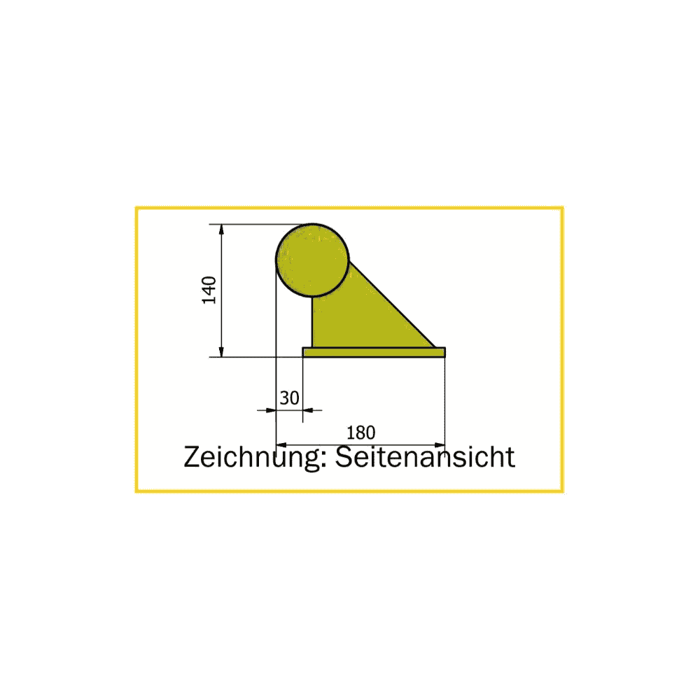 Modularer Rammschutz aus Stahl, Aussenecken 90°, in diversen Ausführungen