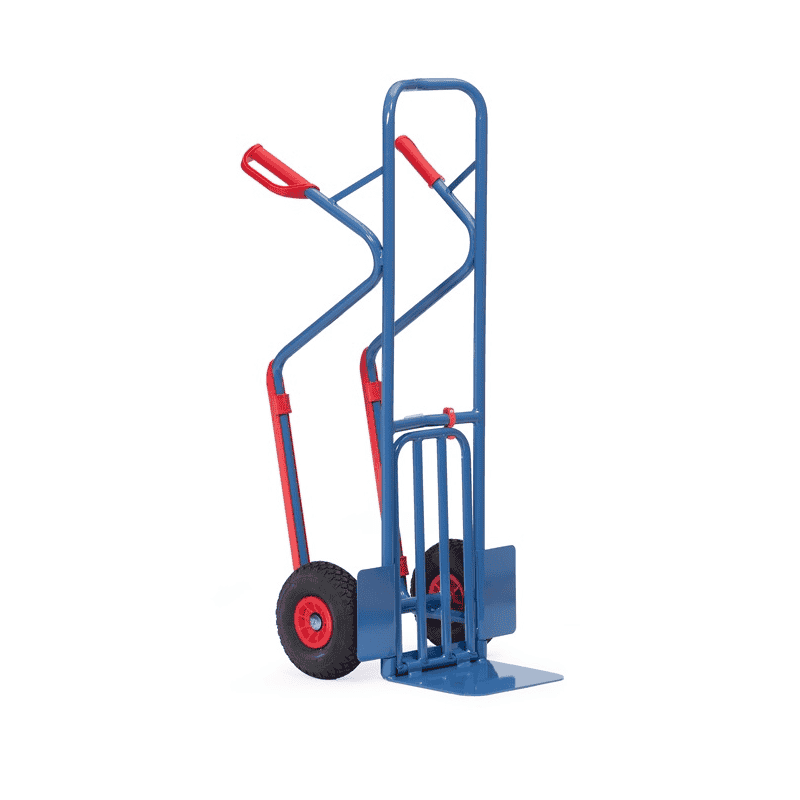 Fetra Paketkarre mit Kunststoff-Gleitkufen, Gesamttragkraft 300 kg, BxTxH 580 x 873 x 1300 mm