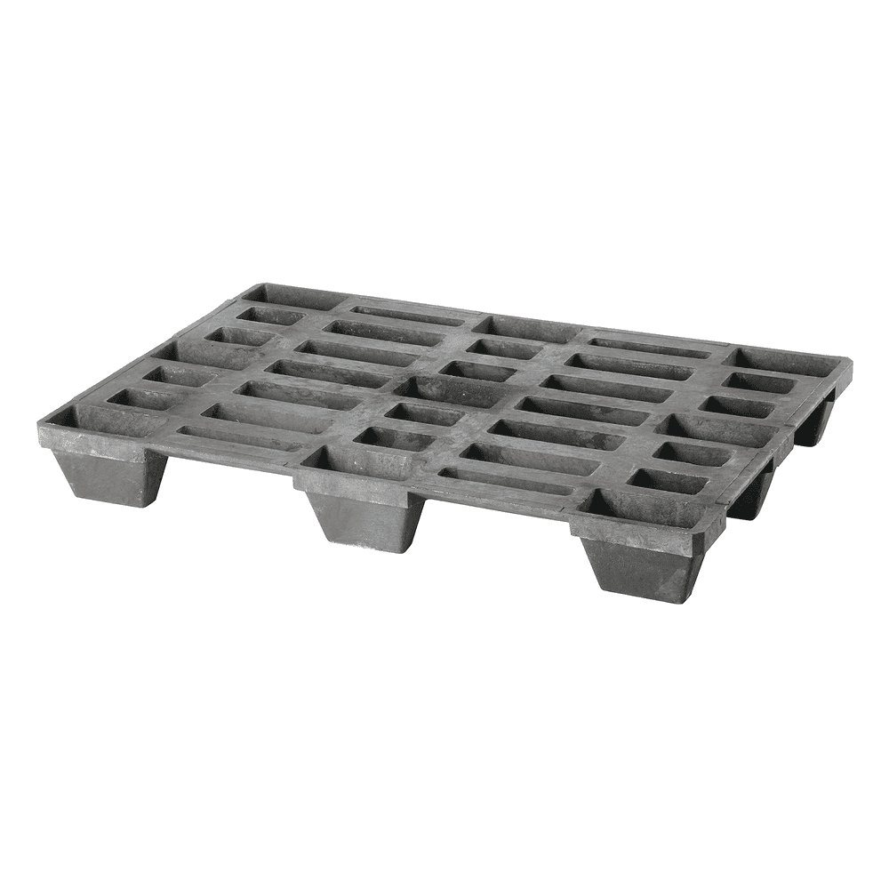 Palettes en plastique recyclé avec pieds