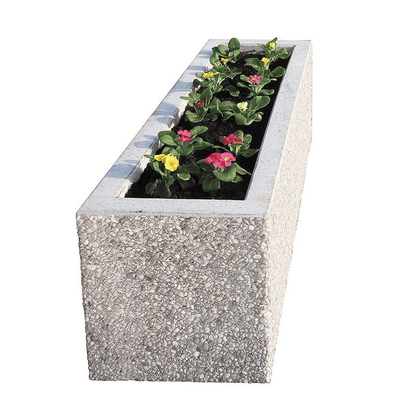 Blumenkasten aus Beton rechteckig