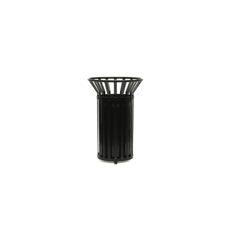 Poubelle en acier coulé avec insert amovible