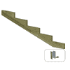 PLUS Limon d'escalier à 19°, profondeur de marche 390 mm, disponible en plusieurs modèles