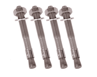 Bodenanker-Set, 85 mm, verzinkt, 4 Stück