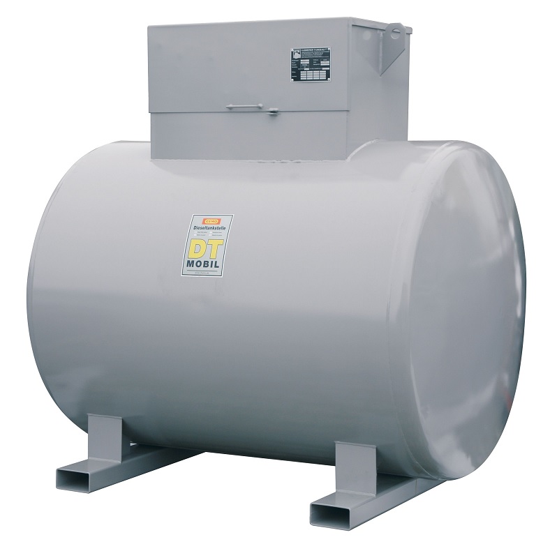 Station service diesel DT-Mobil couchée | capacité 980 - 3000 litres | autorisée pour le transport selon ADR