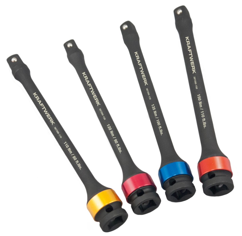 KRAFTWERK Schlag-Drehmomentsbegrenzungs-Satz, 1/2", 4-teilig, BxTxH 40 x 200 x 40 mm