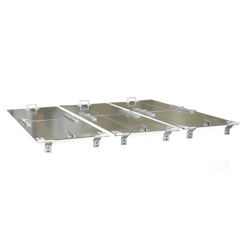 Couvercle galvanisé pour bac basculante, type DUO / TRIO