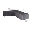 Platinum AeroCover Schutzhülle Lounge L-Form, links, 90° Winkel,  LxLxBxH 3550 x 2750 x 1000 x 700 mm
