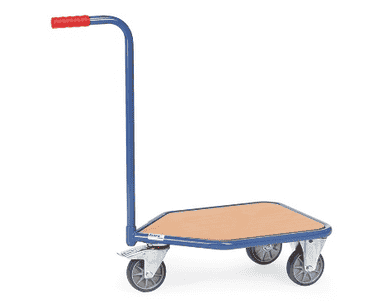 Plattformwagen mit Griff, blau, 860 x 450 x 860 mm