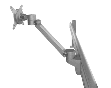 Accessoires - support de bras d'écran flexible, argenté, hauteur réglable dynamiquement, rotation 360°