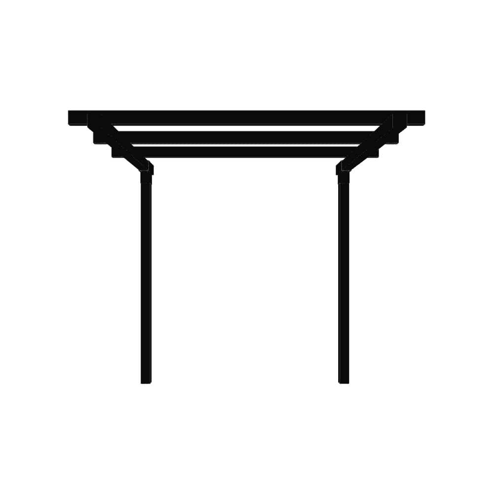 PLUS Doppelpergola Verlängerungsmodul, BxTxH 1880 x 2380 x 2260 mm