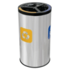 Abfalltrennbehälter Stream Triple, Recycling mit Dreifach-Trennsystem, 3 × 25 Liter