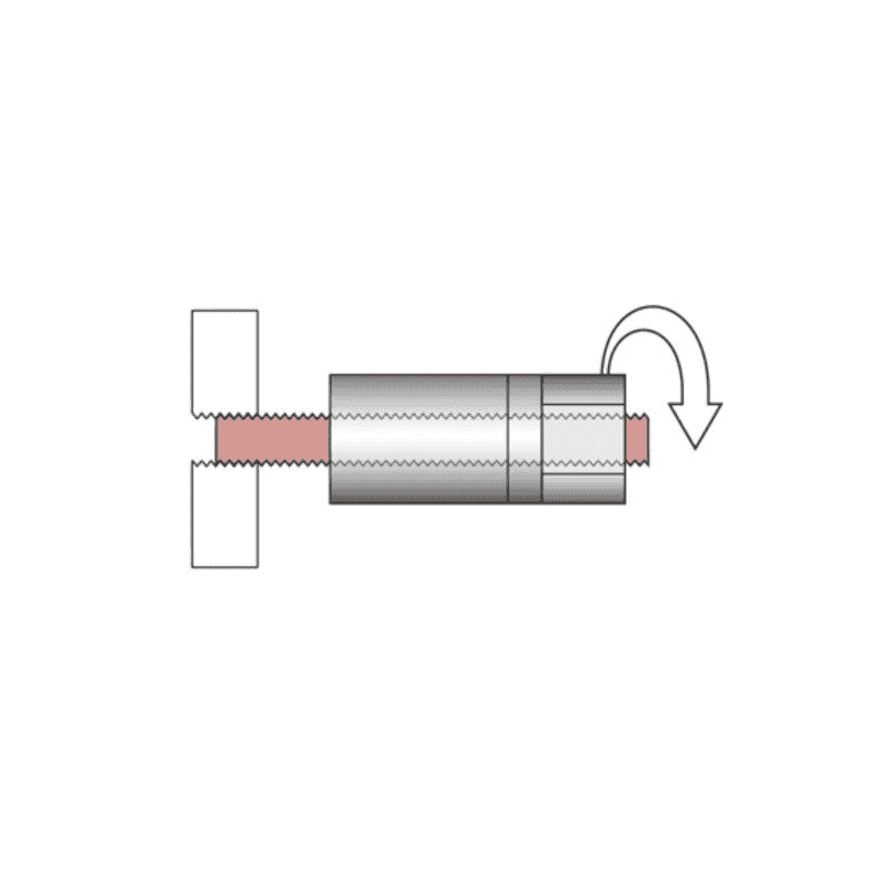 KRAFTWERK PRO LINE Bolzenausdreher-Satz, 4-teilig, Kunststoffkoffer, BxTxH 221 × 123 × 45 mm