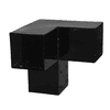 PLUS Pergola Cubic avec clôture Tokyo, noir RAL 9005, L x P x H 3870 x 3870 x 2170 mm