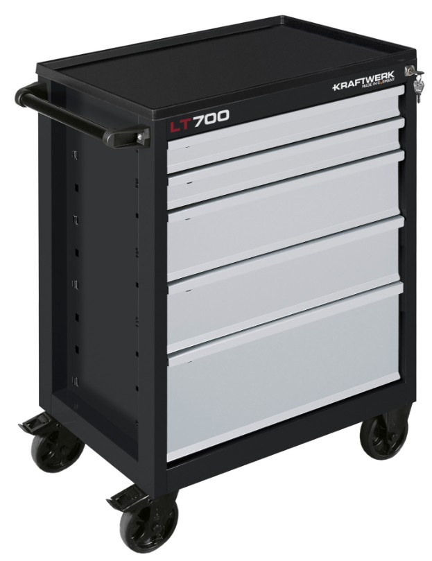 KRAFTWERK Chariot d'atelier LT700 BASIC avec 5 tiroirs, outils inclus, 173 pièces, L x P x H 719 x 474 x 1000 mm