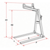 Fourche de grue Special avec équilibrage manuel de la charge, capacité de charge 600–800 kg, acier peint