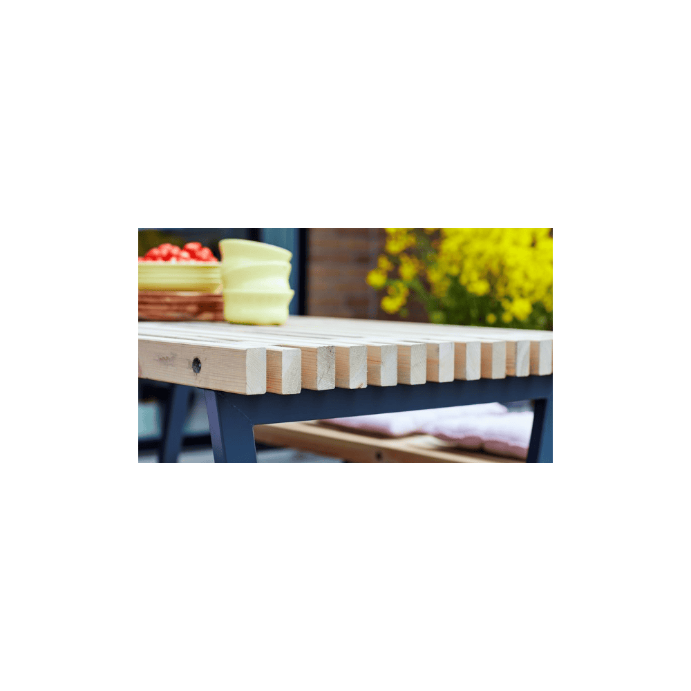 Siesta-table de jardin, bois flottant coleur, 1380 mm