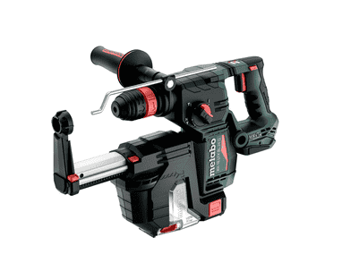 Metabo Set de marteaux à batterie KH 18 LTX BL 24 Q, 18 V (Solo) avec système d'aspiration des poussières intégré ISA 24 et metaBOX 185 XL