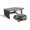 Biohort Robotergarage CHARLY®, quarzgrau/dunkelgrau-metallic, 780 x 900 x 490 mm