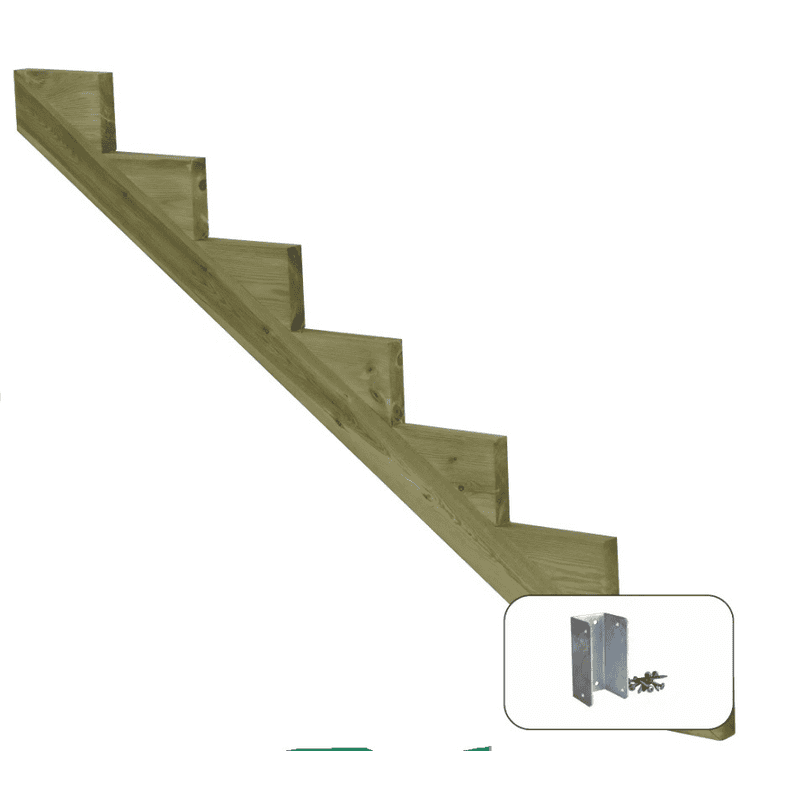 PLUS Limon d'escalier à 34,2°, profondeur de marche 250 mm, disponible en plusieurs versions