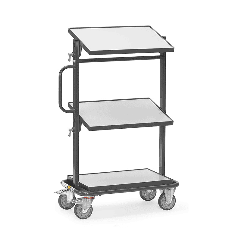 Chariot d'appoint ESD avec et sans plateforme, inclinable, 821 x 455 x 1178 mm