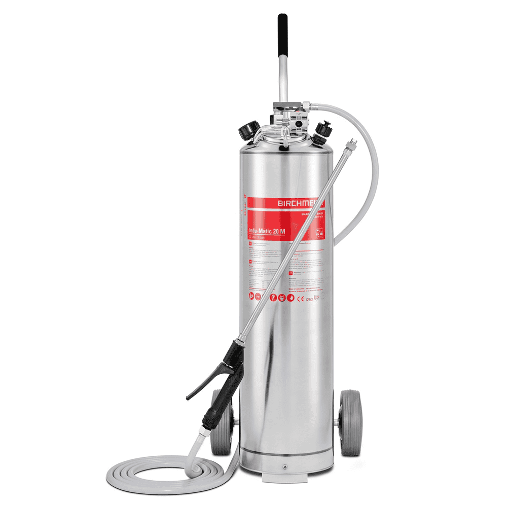 Birchmeier Druckspeicher-Schaumgerät Indu-Matic 20 M, für Säuren, mit Handwagen, Füllmenge 20 l