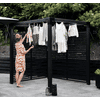 PLUS Pergola Daylife aus Holz, Schwarz RAL 9005, Modell 5, BxTxH 1980 x 1980 x 2180 mm