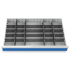 Compartimentage des métallique set 24 pièces, R 36-24, dimension utiles des tiroirs 900 x 600 mm, en 4 hauteurs de façade