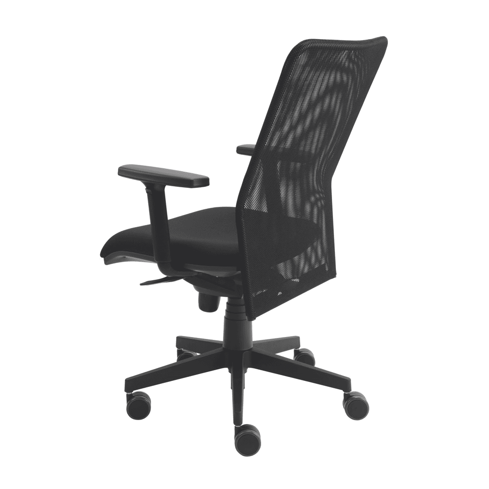 Ergonomischer Bürostuhl Hortensie mit Netzrücken, schwarz, höhenverstellbar, 500 x 450 mm