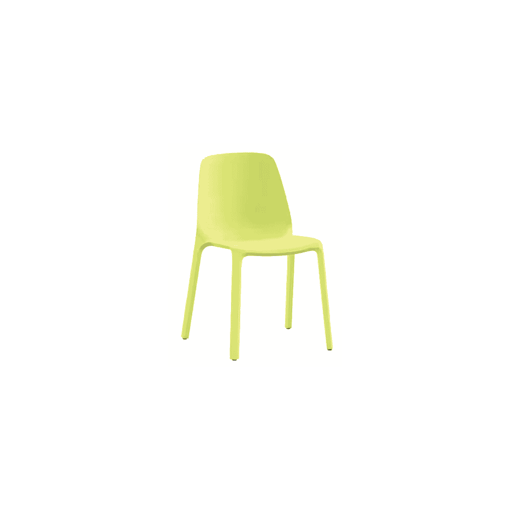 Chaise visiteur Interstuhl Mono en polypropylène, empilable, couleur jaune moutarde, capacité de charge 120 kg