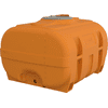 CEMO Fût en PE de forme valise, orange, de 600 à 3000 litres, sans cloison anti-ballottement