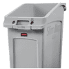 Poubelle Slim Jim sous le comptoir, gris, capacité 87 litres, 560 x 400 x 762 mm