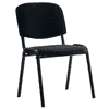 Chaise visiteur Arws C20, empilable, dossier et assise en tissu, noir