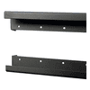 PLUS Noor Zaun aus Holz, Schwarz RAL 9005, LxBxH 1500 x 35/68 x 1780 mm