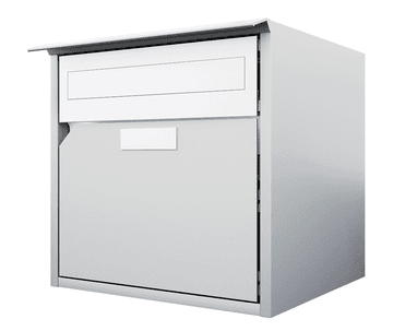 Huber Briefkasten Alu 300 aus Aluminium mit flacher Front für Wandmontage, in diversen Ausführungen