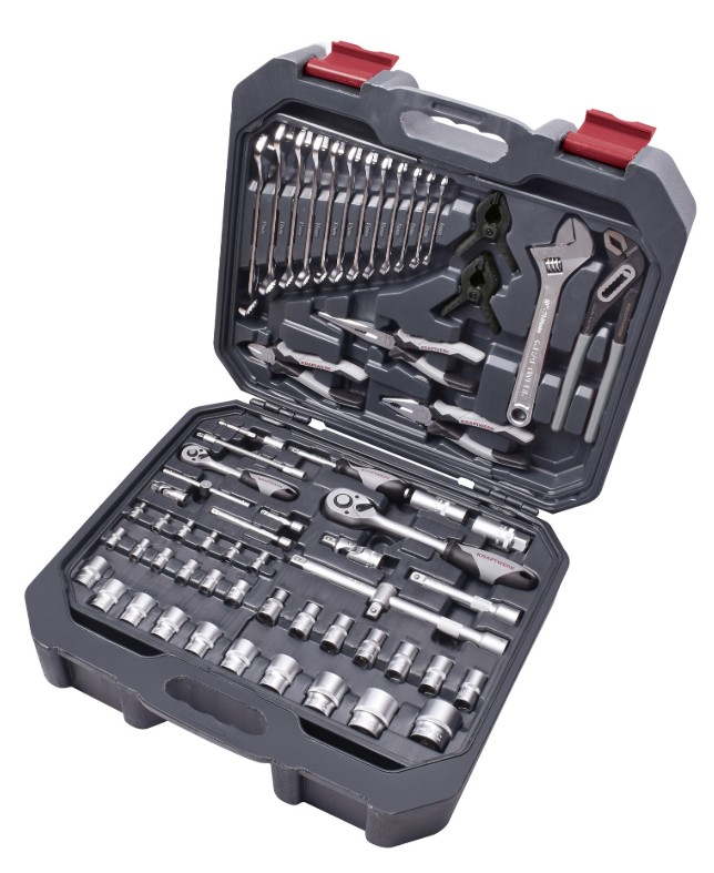 KRAFTWERK BASIC LINE Werkzeugkoffer, 1/4" + 1/2", inkl. Werkzeug, 266-teilig