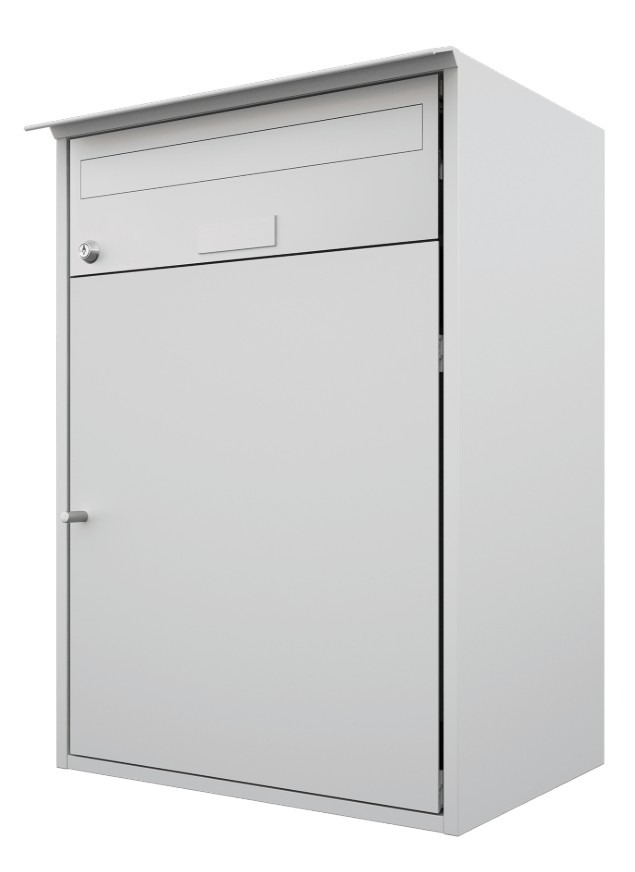 Huber Boîte aux lettres Alu 400 en aluminium avec compartiment de rangement de 40 l, plusieurs couleurs disponibles
