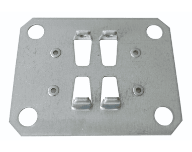 Schulte pied de serrage double MULTIplus, galvanisé