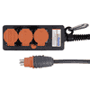 Steffen Steckdosenleiste PROFESSIONAL, T15 Steckdosen, 10 A, GdV 5 x 1.5mm², IP55, schwarz/orange, diverse Ausführungen
