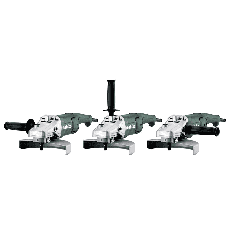 Metabo Winkelschleifer Set WE 2200-230, 2200 Watt, mit Kunststoffkoffer und 2 Diamanttrennscheiben