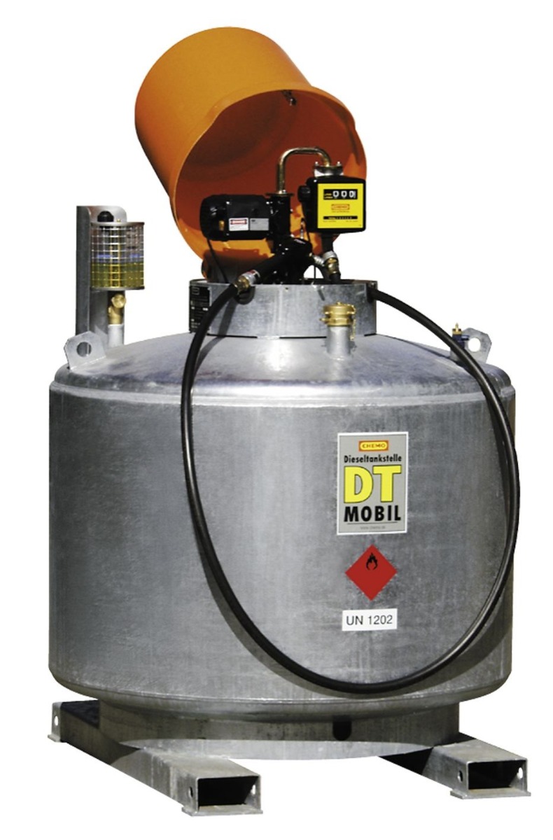 Dieseltankanlage DT-Mobil mit abschliessbarer Pumpenhaube